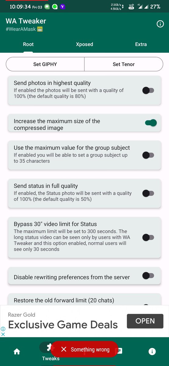 manusharma_97's tweet photo. @WATweaker @alex193a Tweaks not working showing same error whenever try to activate any tweak using lsposed https://t.co/MrZrzBInya