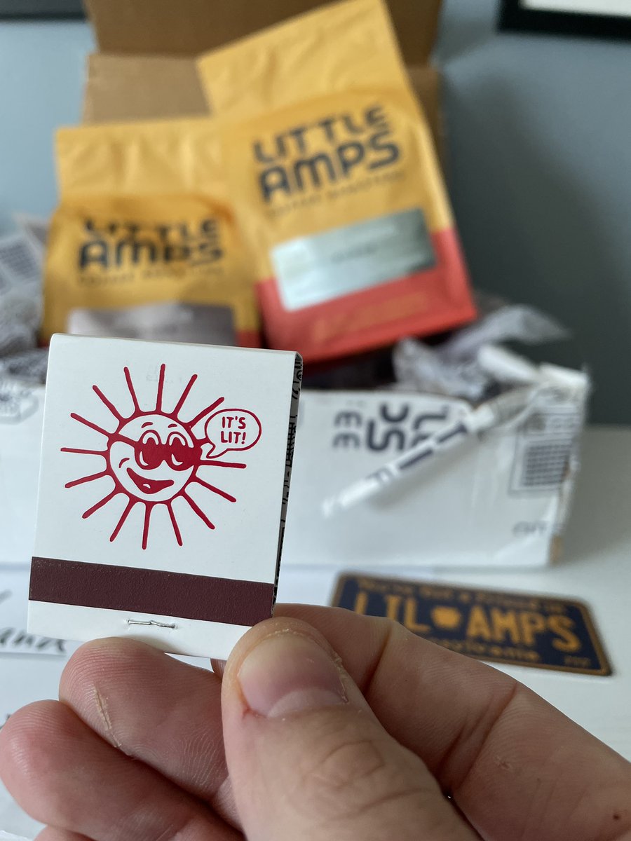 mattheyea's tweet image. The little matchbook is too tight! Well done @LittleAmps 👏