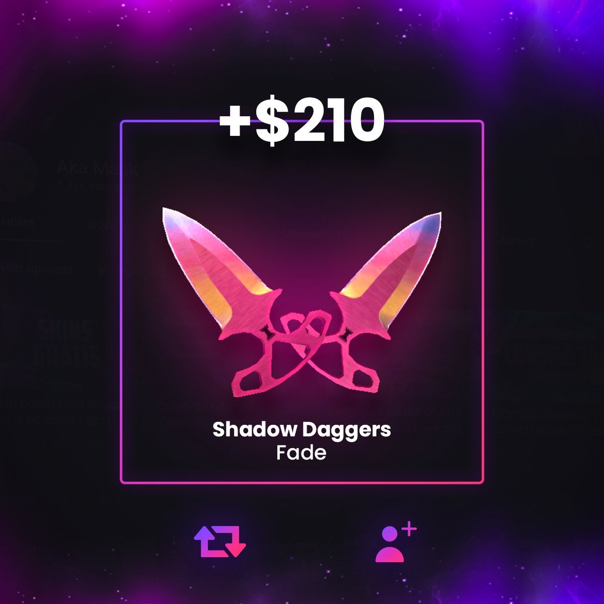 🎁SORTEO DAGAS FADE

💰+$210

Requisitos:
✅Follow
✅RT
✅Estar en el stream el próximo domingo 5/12 a las 18.15🇪🇸, 14.15🇦🇷 en twitch.tv/akamask

GL OS AMO❤️