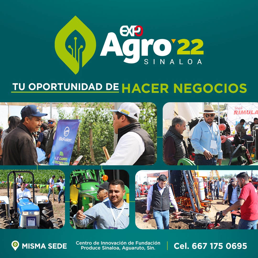 Comienza el año con grandes oportunidades comerciales entre los principales productores del país, ¡Disfruta de todas las ventajas de participar en la edición 30 de #ExpoAgroSinaloa!

📆 ¡Te esperamos del 16 al 18 de febrero!