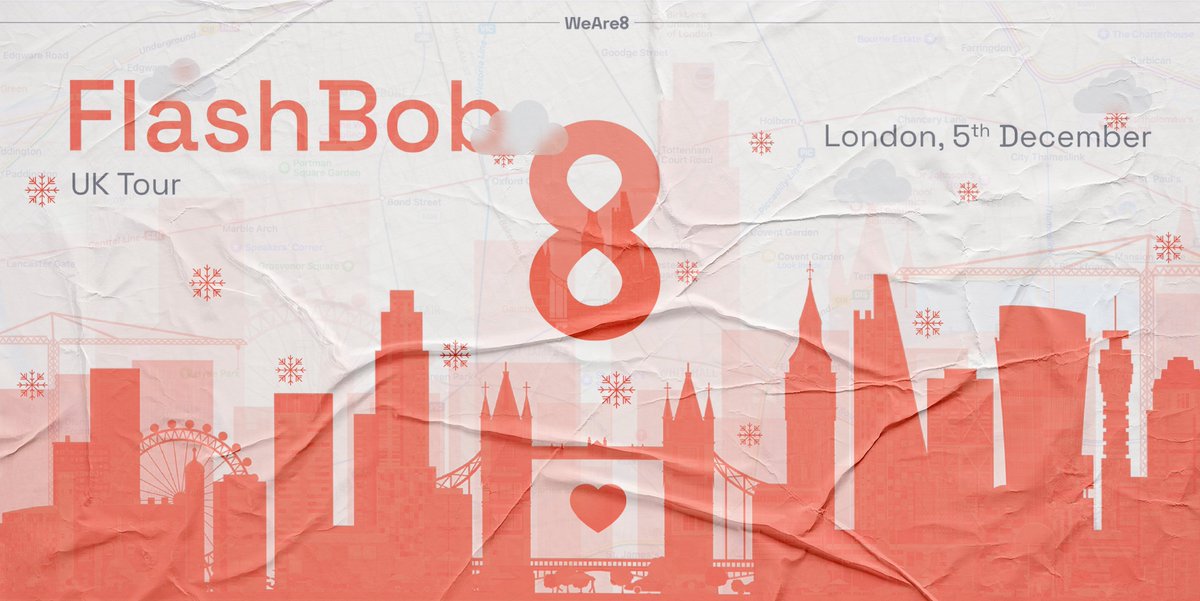 WeAre8Official's tweet photo. This Christmas we're uniting millions across the country to spread joy and love with #BobsDanceShop. We're dancing in London this Sunday, 5/12, before continuing our tour to Liverpool and Manchester.

Come join us https://t.co/UhwduqnLX9 #WeAre8 #United #FlashBob https://t.co/2yiX6wEd1W