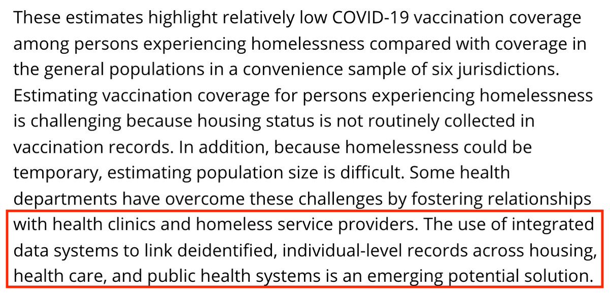 erinkellymph's tweet photo. and critically point out the difficulty in tracking vaccination by housing status and the general lack data sharing between health care providers and homeless service providers: https://t.co/I13dOpphkD