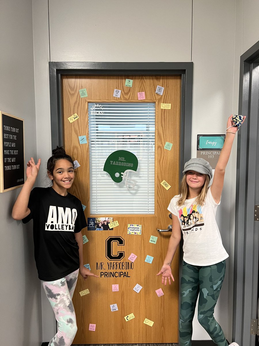 CorbellElem's tweet photo. Student Council dropped some confetti 💣 on doors across campus. Thanks for spreading a positive culture #futurereadylearners @friscoisd https://t.co/Oto6OhJVns