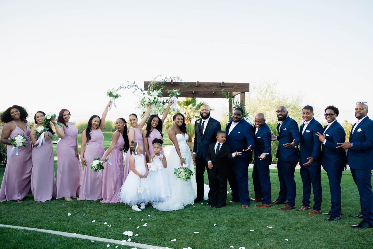 Cheers 🥂 to the weekend! 

Coordination: <a href="/FlawlessWeds/">Flawless Weddings LLC</a> 

#palmspringswedding #palmspringsstyle #flawlessweddingmakeup #flawlessweddingsandevents #beingflawlesstracy #blackweddings #blacklovematters