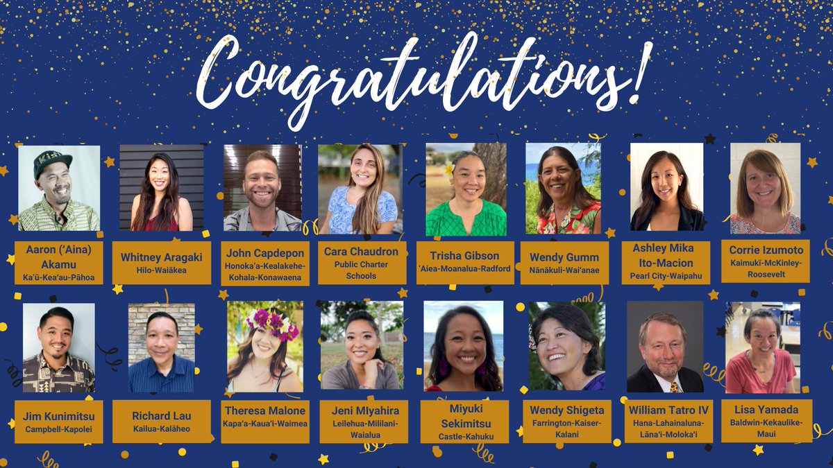 SO EXCITED to celebrate this incredible group of '22 Complex Area &amp; Charter School Teachers of the Year today! I've had the honor of working w/ them for several months &amp; they are all passionate, dedicated, change-makers in our communities. Congratulations to all! #808educate