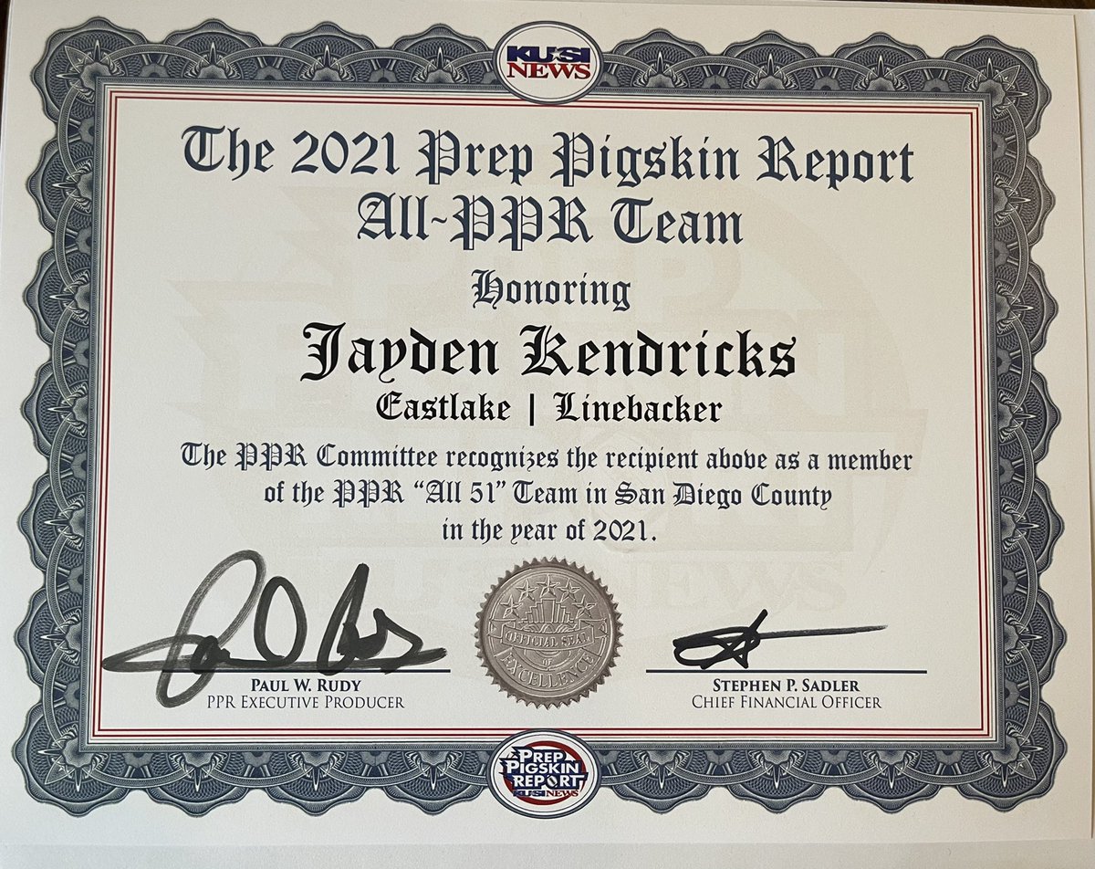 Jaydenken10_'s tweet photo. Honored to be recognized by @KUSIPPR in their all 51 team for 2021 🙌🏼
@eastlaketitanFB https://t.co/CLhIA4yaR8