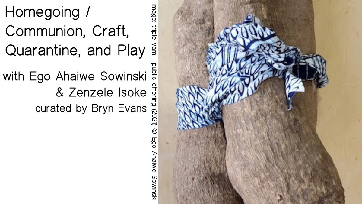This evening with <a href="/cagedbirdsoars/">Zenzele Isoke</a> 
Homgoing/
Communion, Craft, Quarantine, and Play 
curated by Bryn Evans @poetry__project  
a poetic exploration, showing how collaboration, conversation, play, and poetics come together as Black archival feminist spatial praxes