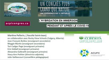 L’hybridation en immersion! Congrès ACPI  2921 . Joignez-vous à notre atelier! Idées concrètes! <a href="/ACPI_/">ACPI</a> <a href="/ACUFC_info/">ACUFC</a> <a href="/rvsed/">Rocky View Schools</a> @stacpothier @jvaillancourt55 <a href="/ToriCadgerPage/">MmeMaker'sPage</a> <a href="/MmeSiddall/">Mme Siddall</a>