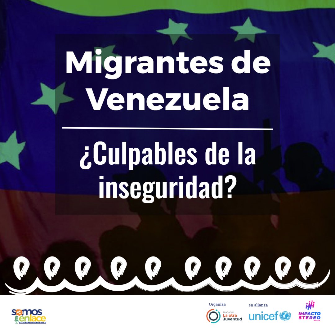 JuventudEliter's tweet photo. La percepción de las ciudadanías es que los y las migrantes venezolanos han aumentado la inseguridad en nuestro país, pero, ¿es cierto? 🧐
#SomosEnlace #Migración #CombatiendoLaApatridia #ReDeIdeas
@LaOtraJuventud @impactostereo_ @UNICEFColombia https://t.co/hyU6VKrxFW