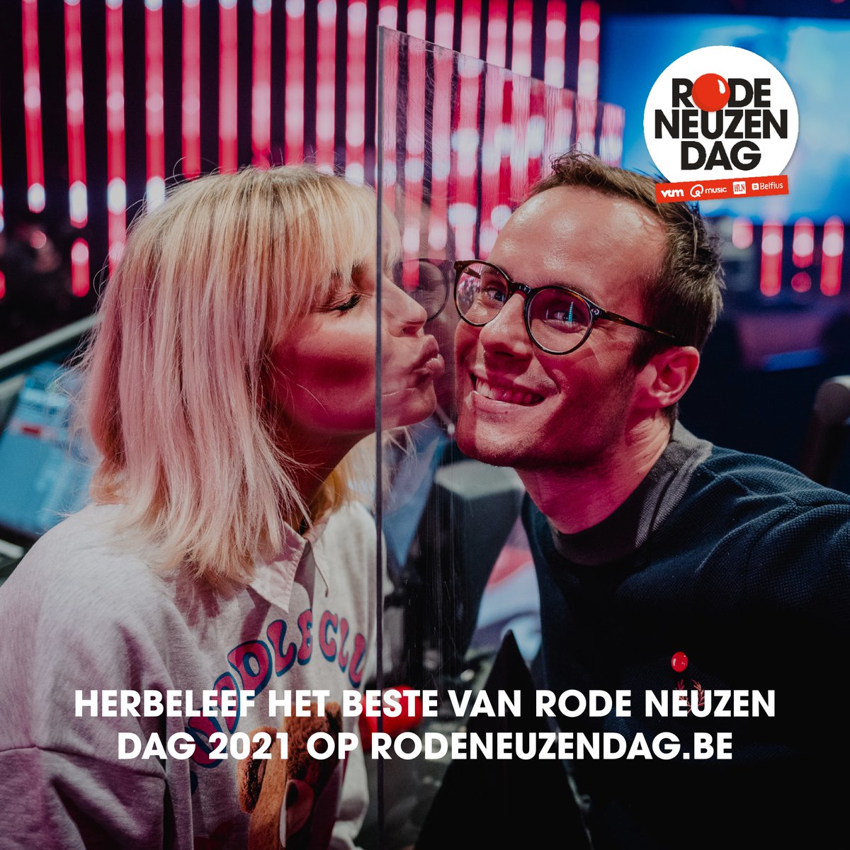 rodeneuzendag's tweet photo. Heb je iets gemist tijdens de 10 uur live muziek van @Qmusic_BE op #RodeNeuzenDag2021? Of bekijk je het nummer van je favoriete artiest graag opnieuw? Herbeleef de hoogtepunten op 👉 https://t.co/ECqBI2aDfc! #SidekickSam https://t.co/Q8BOHit6lt