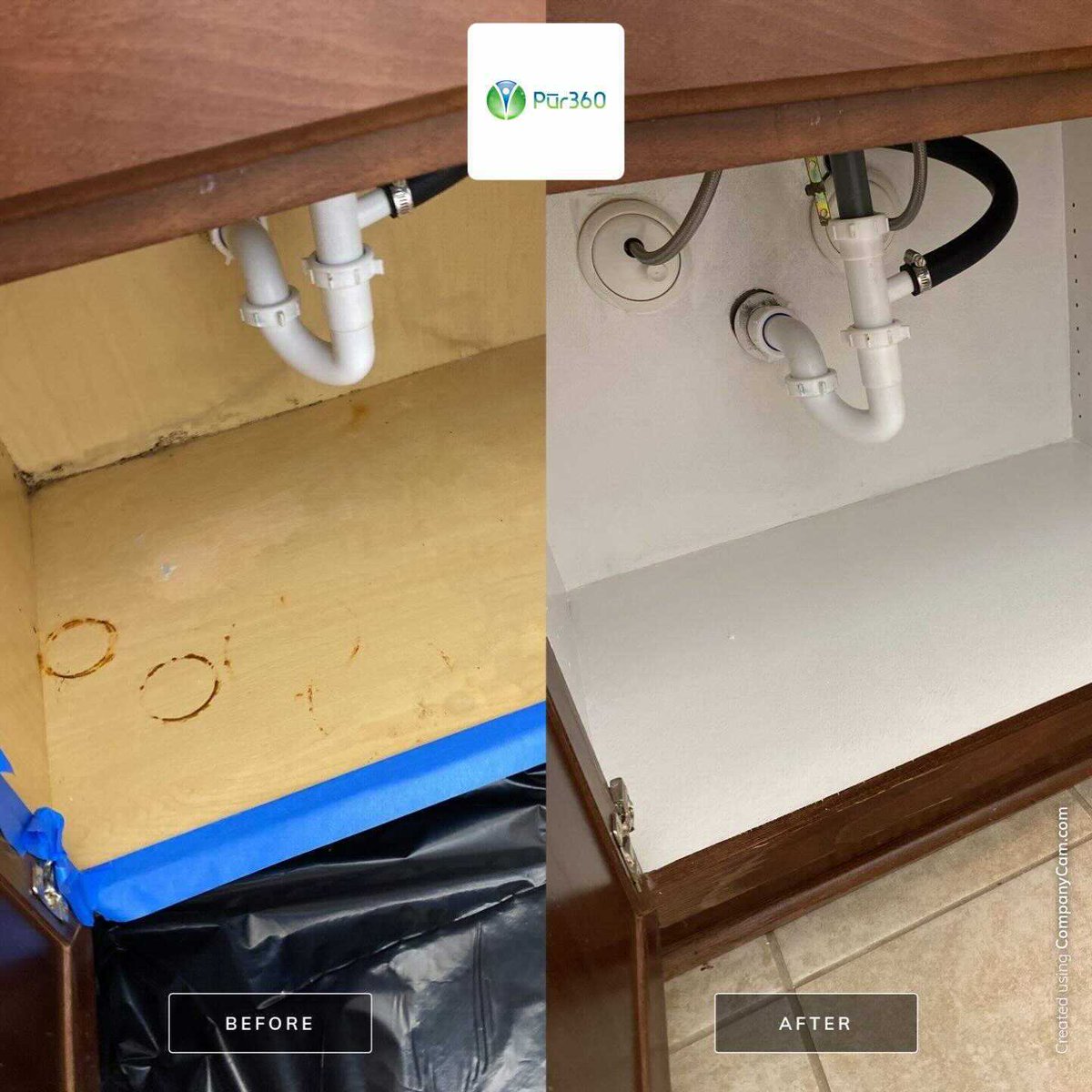 Pur360's tweet photo. Happy Friday to all! Another incredible before and after of our bathroom mold service. Call us for a free inspection today at 888-478-7360. #Chicago #Dallas #Houston #Madison #Milwaukee #Orlando #Tampa #FreeInspection #Mold #MoldRemoval #OdorRemoval https://t.co/YIF6VhsOhL