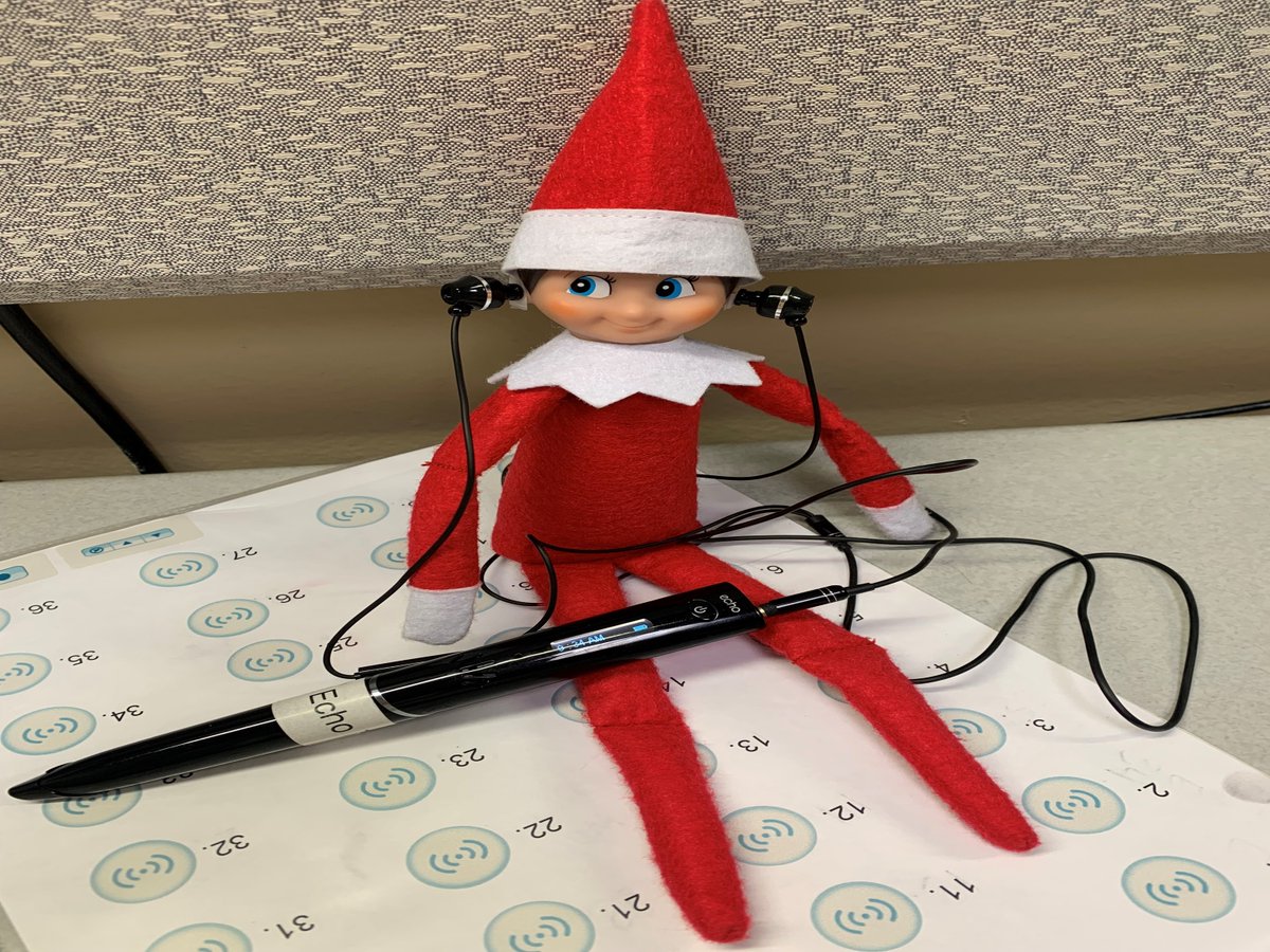 UACCB's tweet photo. Buddy and Judy Elf visited the Testing and Disability Services department today! Buddy got a chance to test some of the technology in disability services. Judy took a tour of the testing center and thought the lockers would make a great apartment for an elf. #UACCBElves https://t.co/bycX54k2U5