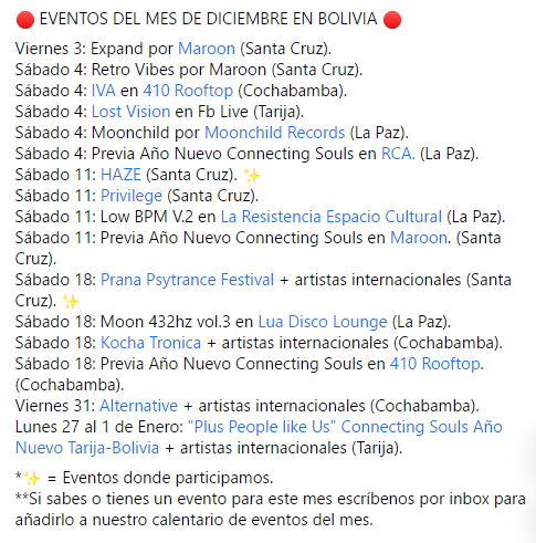 boltronica's tweet photo. #Bolivia #MusicaElectronica #Boltronica
Actualizado: 3/12/2021 https://t.co/45iGdqOKic
