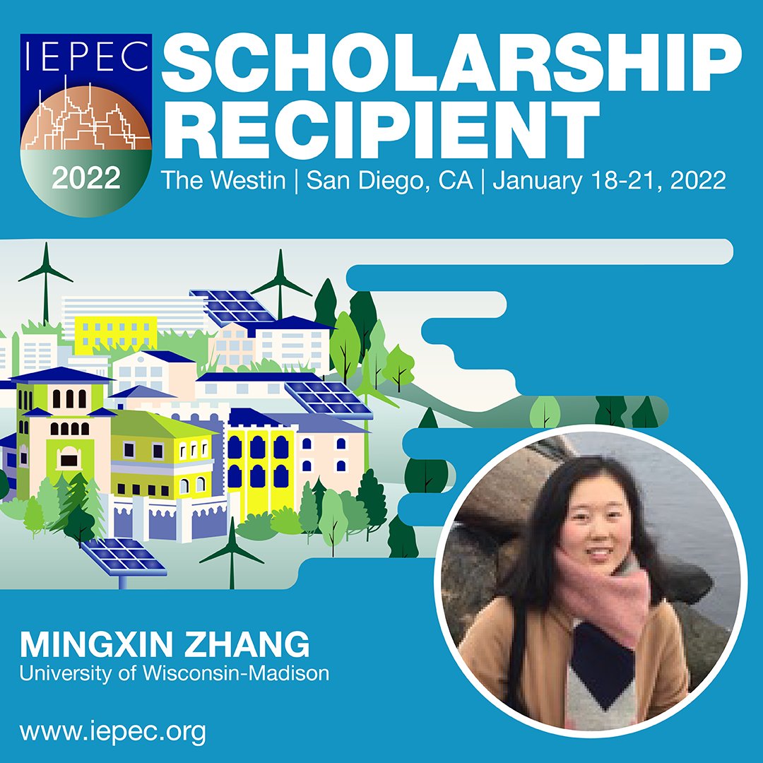 iepecinfo's tweet photo. CONGRATULATIONS to IEPEC 2022 Student Scholarship winner Mingxin Zhang, La Follette School of Public Affairs, University of Wisconsin-Madison. https://t.co/HmOkw26duZ
