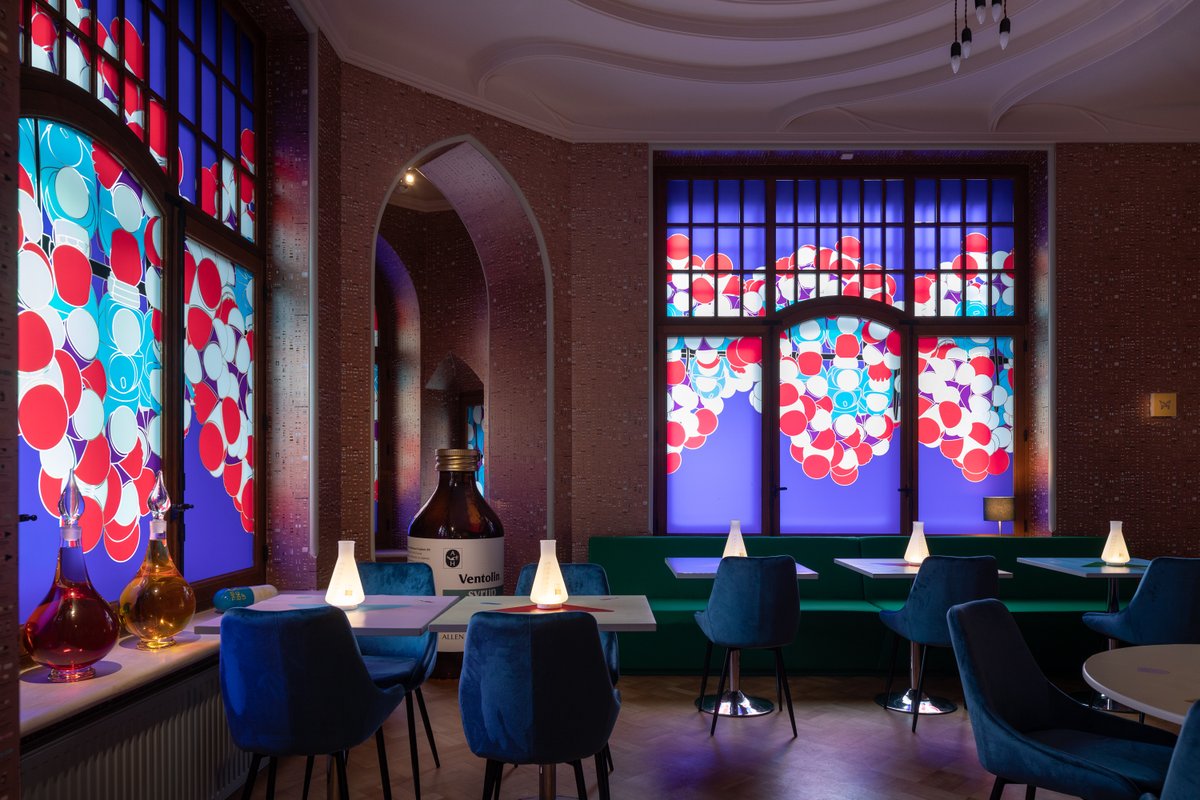 Prada's tweet photo. “Pharmacy,” is a temporary installation by @hirst_official of floor-to-ceiling medicine cabinets, butterfly paintings, furniture, and a restaurant, all specially designed for #PradaModeMoscow.
The installation is open to the public December 5 - 11, 2021.
https://t.co/l0clpi0BbY https://t.co/JL5zVo2pYz