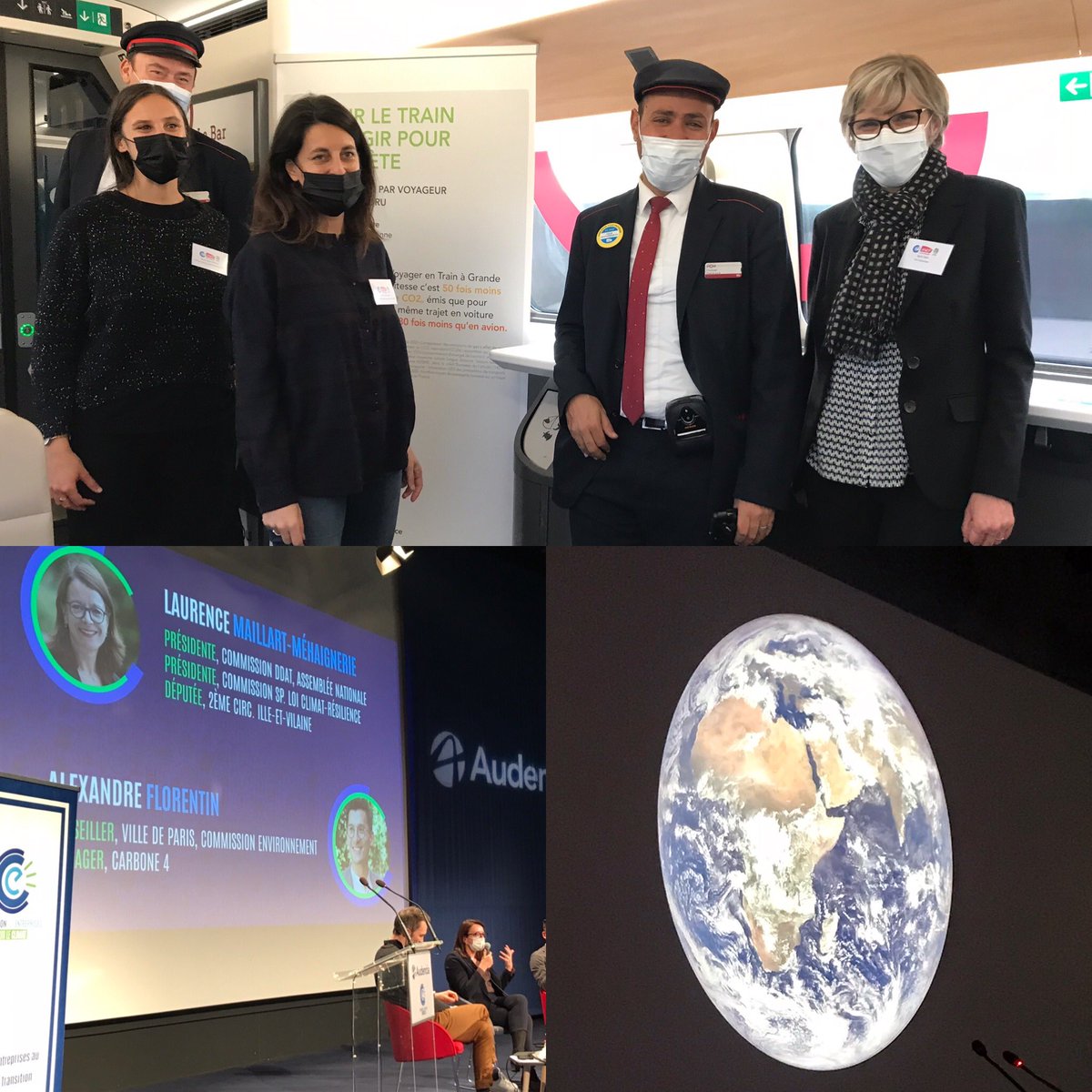 Une brigade green <a href="/TGVINOUI/">TGV INOUI</a> pour accompagner la <a href="/CEC_impact/">CEC (Convention des Entreprises pour le Climat)</a> à Nantes. Que d’énergie dans le train et au lancement de session. Bravo à ce collectif qui bouscule la contribution des entreprises pour un avenir durable. 💪 🌍