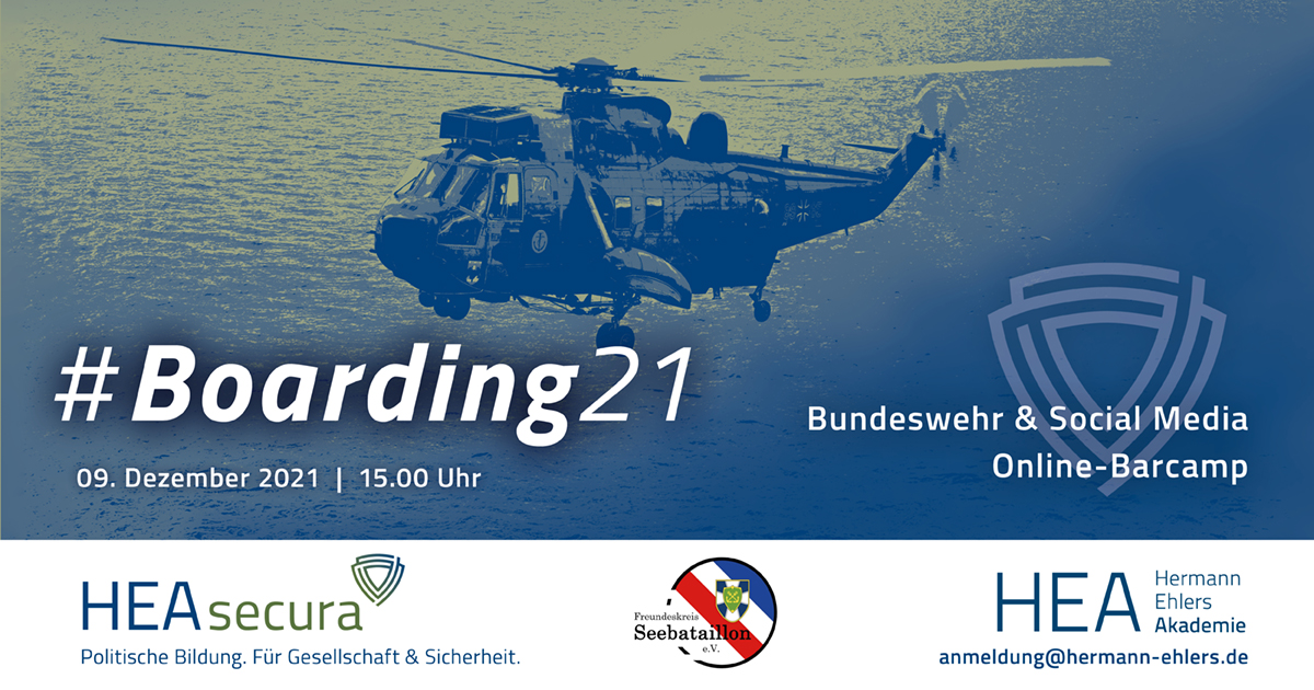 Unser Barcamp #Boarding geht in die dritte Runde: #boarding21 Gemeinsam mit @seebataillon & @bendlerblogger freuen wir uns auf eine umfangreiche Diskussion rund um #Bundeswehr, #Führung und #SocialMedia - und natürlich auf eure Themen! Zur Anmeldung 👉 tinyurl.com/2p8jzbbf