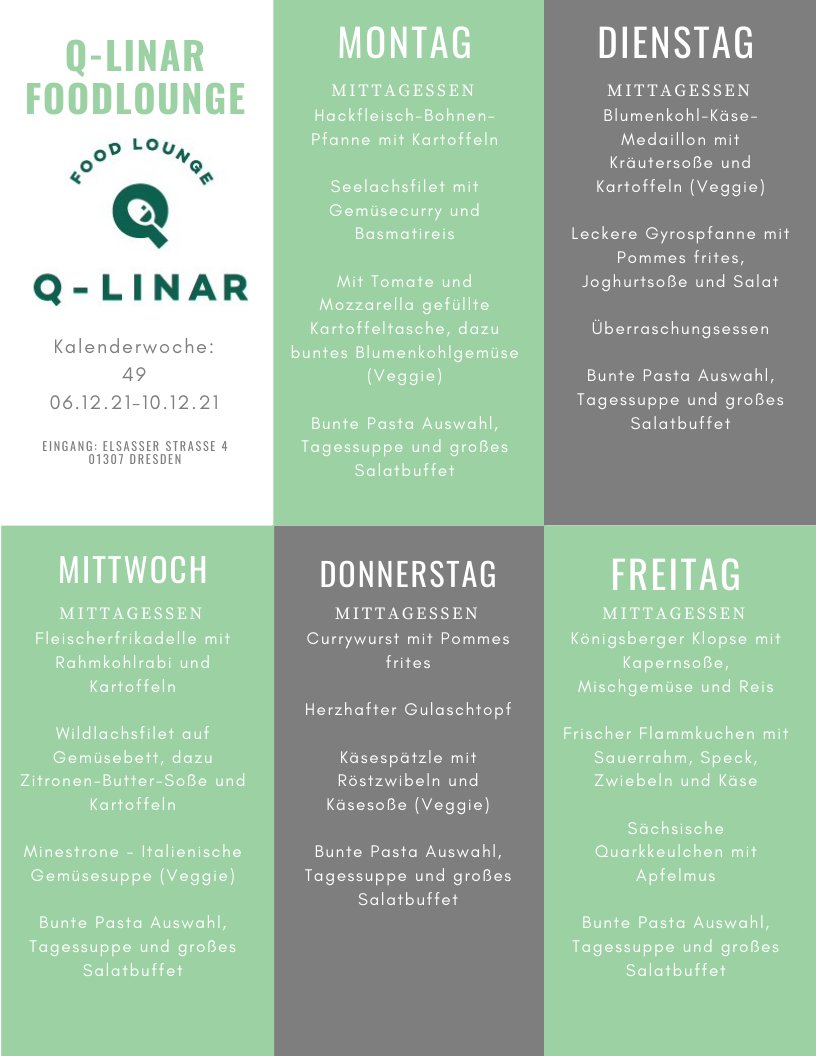 QLinar's tweet photo. Lecker....unser Speiseplan für die kommende Woche!!  Einen schönen zweiten Advent. https://t.co/xAKPYHOoPz