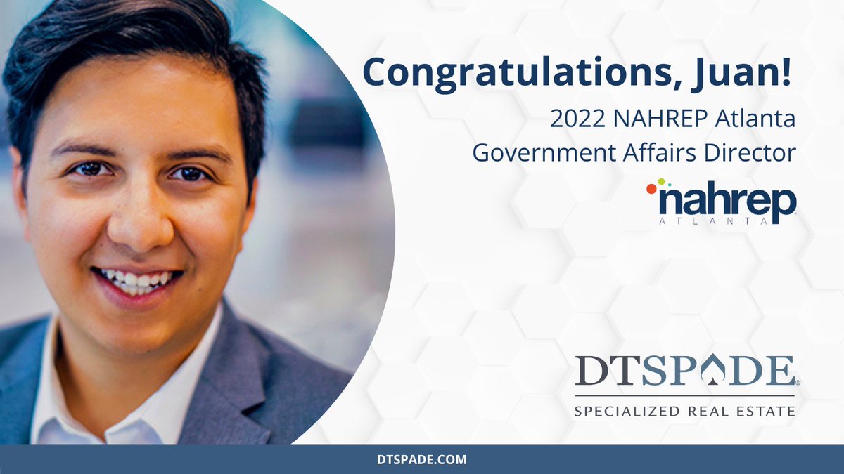 dtspade's tweet photo. Congratulations to Senior Brokerage Partner Juan Mejia on being named the 2022 Government Affairs Director for @NAHREPatl https://t.co/hm11uAUvjE