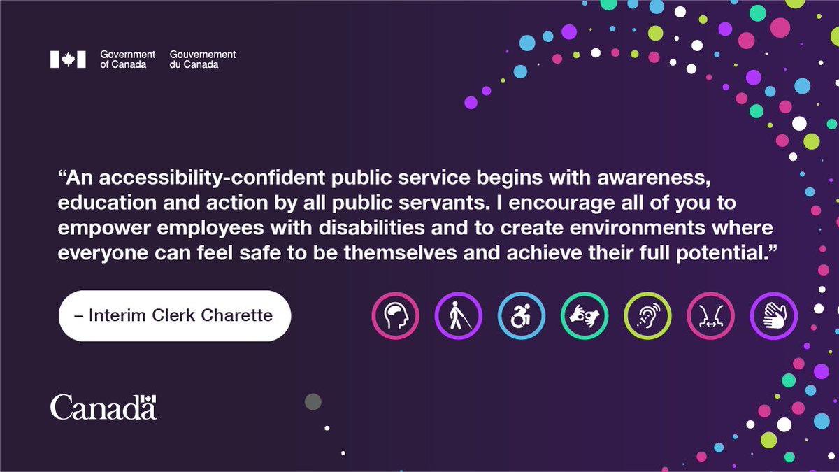 #Diversity, #equity and #inclusion involve us all as we strive to build a barrier-free #PublicService and an #AccessibleCanada. Not sure where to start? Read what Interim Clerk Janice Charette had to say! ⬇️ #IDPD 2021