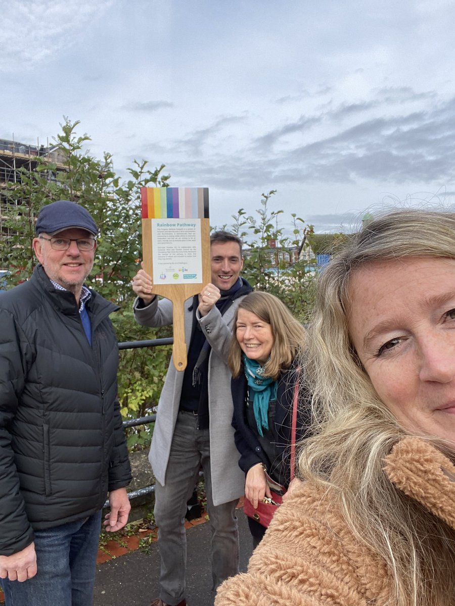 TauntonPrideCIC's tweet photo. We have a beautiful new rainbow pathway sign thanks to a group effort!
We canโt wait to get it fixed in place so that everyone can enjoy it.
#rainbowpath #taunton #visittaunton #tauntontogether #tt21 #TauntonPride https://t.co/KevR84m6OV