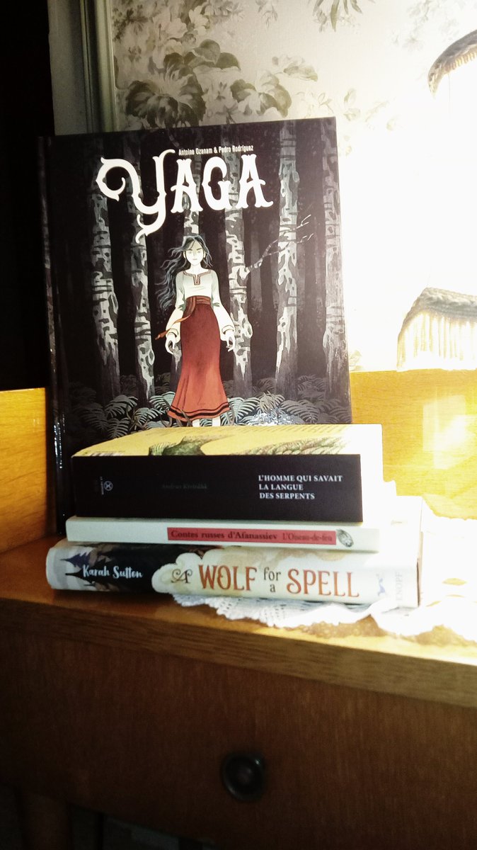 foxlyliz's tweet photo. My @slavicathon TBR, featuring an old favourite by Andrus Kivirähk, a young Baba Yaga, a few Russian tales and *that* middle grade book recommended by @thewildSasha 
So excited already. 😊 https://t.co/8nlp1aE7kA