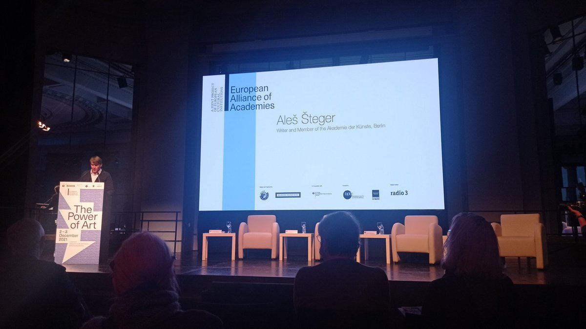 Artistic Freedom - the opening speech of the second evening of debates at #AllianceofAcademies meeting in #Madrid @CirculoR @AdK_Berlin with Ales Steger