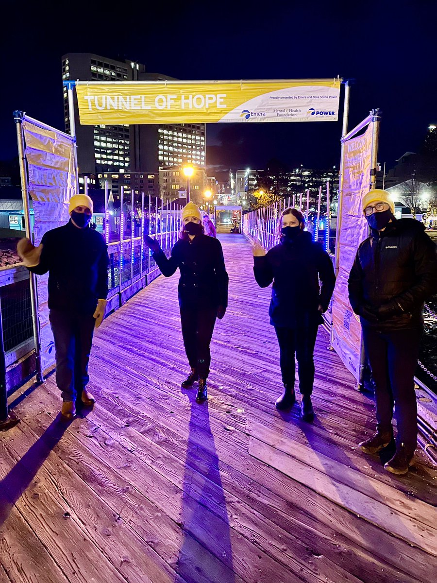 nspowerinc's tweet photo. ‘Tis the season of joy and light, marking the Tunnel of Hope’s return! ✨In support of @MentalhHealthNS, we teamed up with Emera to help light up the Halifax Waterfront.
We invite you to visit the tunnel and share your photo, using the hashtag #MakingDaysBright. https://t.co/E6d4KHNLrz