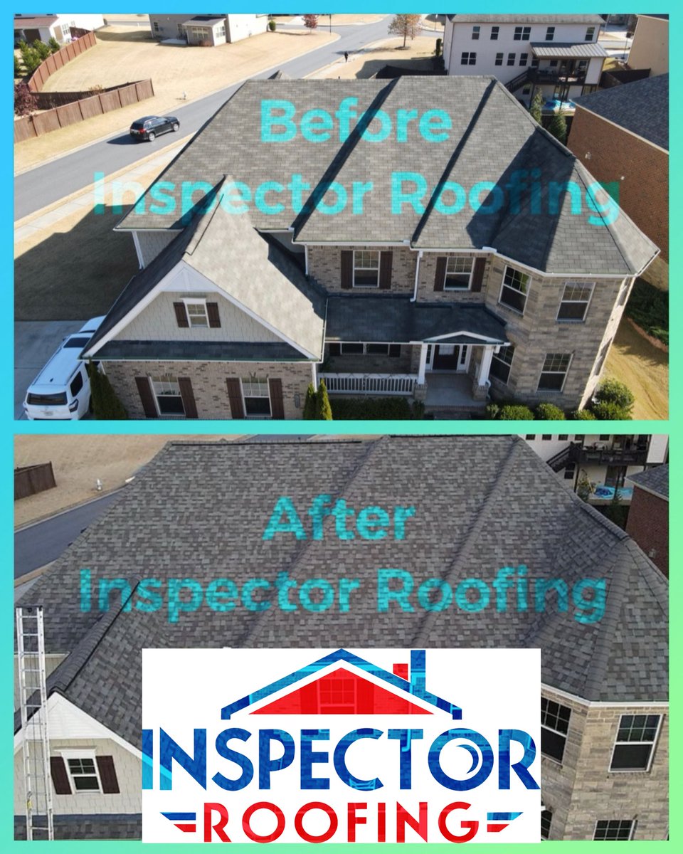 CheckMyRoof's tweet image. #anotherone ! Here’s a build in Alpharetta, Georgia😍! 

Inspector Roofing back at it again! This roof was paid for BY INSURANCE!!! 

You’re paying for insurance, so that when you needs things (like a new roof 😛) they help you with it!! 

It’s that simple!

Call 📱 our experts!