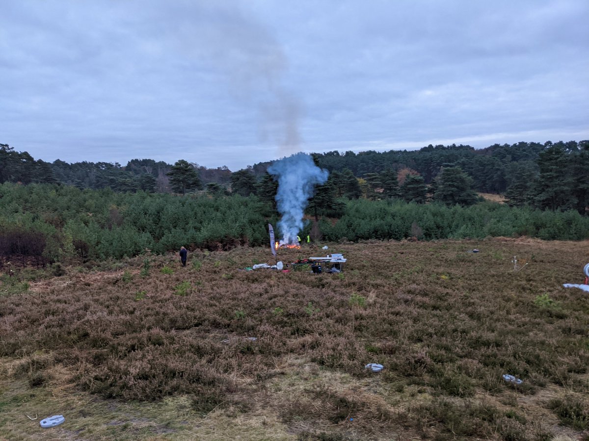 LucasParham94's tweet photo. Winter Pimm's corporate day at barossa nature reserve dta to clear as much of the dense Scots pine as we could and revert back to lowland heath 💪 Love the way the smoke clouded the pine to look eerie in one of the photos 🤓 https://t.co/hnFE9cWboR