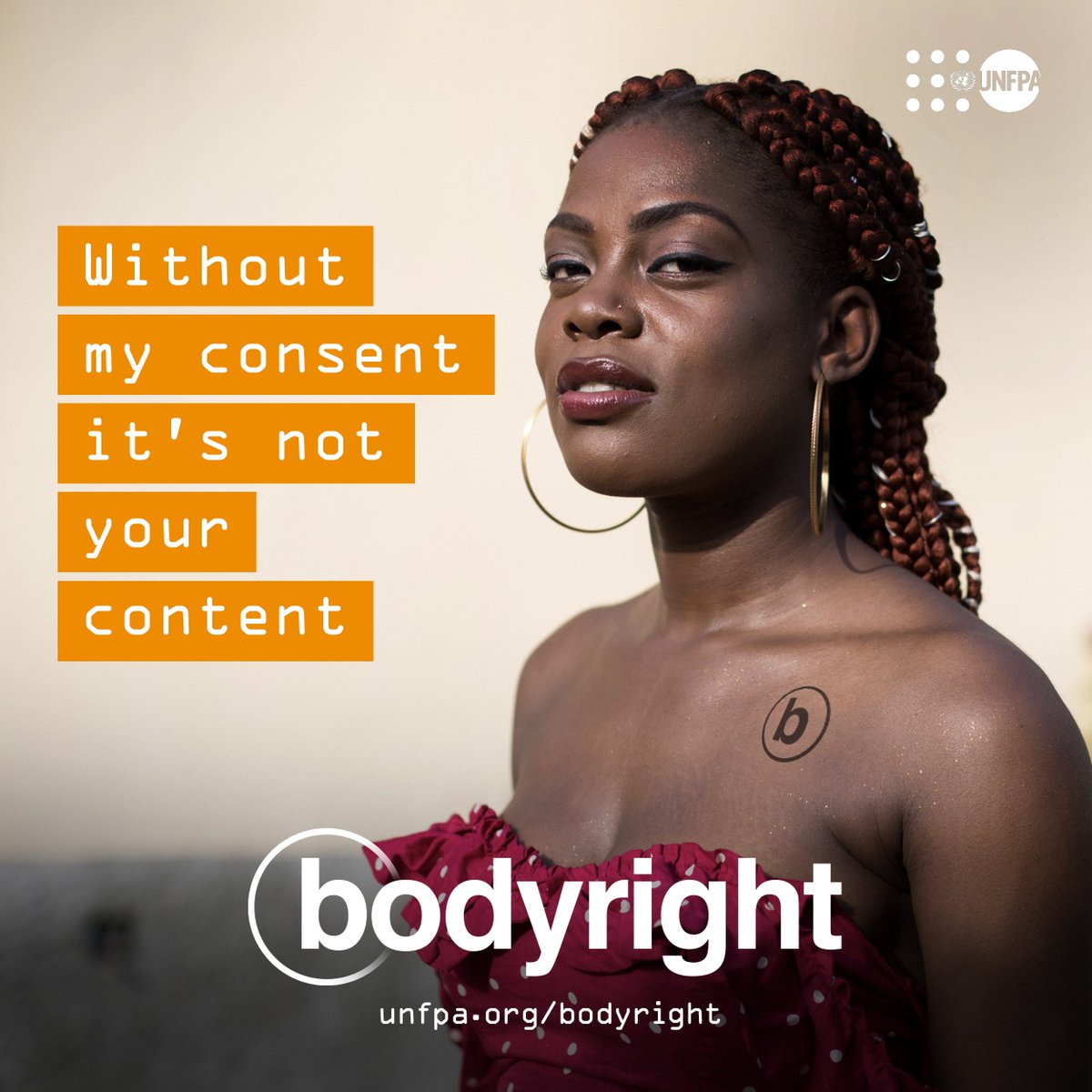 UNFPA's tweet photo. Consent should be required to use another person’s image(s) online.

Claim your #bodyright and join @UNFPA to #ENDviolence against women and girls online: https://t.co/X3mAifvHOe

#16Days https://t.co/z3HQ9Phmw0