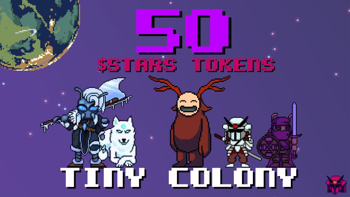 TinyColonyGame's tweet photo. Tiny Fam! A special gift for one lucky winner that completes the following in the next 48 hours!

👉Join our Discord https://t.co/fCqxSqpdoJ
👉Retweet this post with the hash tags #TinyColony #StarLaunch #IDO
👉Tag two friends in the comments

Good Luck! ❤️ https://t.co/82HwpvNhFx