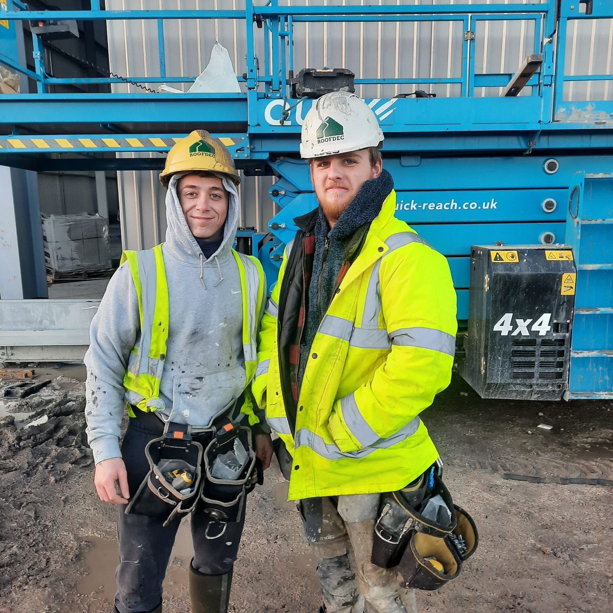 Some pictures of our brilliant Cladder, Morgan (pictured far left on the first picture and far right on the second). Morgan started as an Apprentice over 5 years ago. It’s fantastic to see our Apprentices grow with Roofdec. #roofersoftwitter #apprentice #cladder
