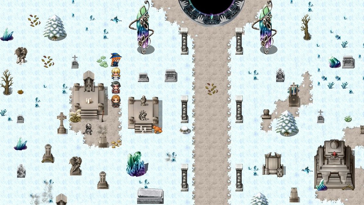 And along the snowy slopes of the mountains, they go together ...
#screenshootsaturday  
#indiedev #indiegame #rpg #rpgmaker #pixelart #Pixel #rpg #pixel_dailes #jrg #RetroGaming <a href="/Pixel_Dailies/">Pixel Dailies</a> <a href="/Guld_TLC/">The Last Chronomancer</a> <a href="/IndieGameLover/">IndieGameLover | #TeaseYaGame Dec 16 #PitchYaGame</a>