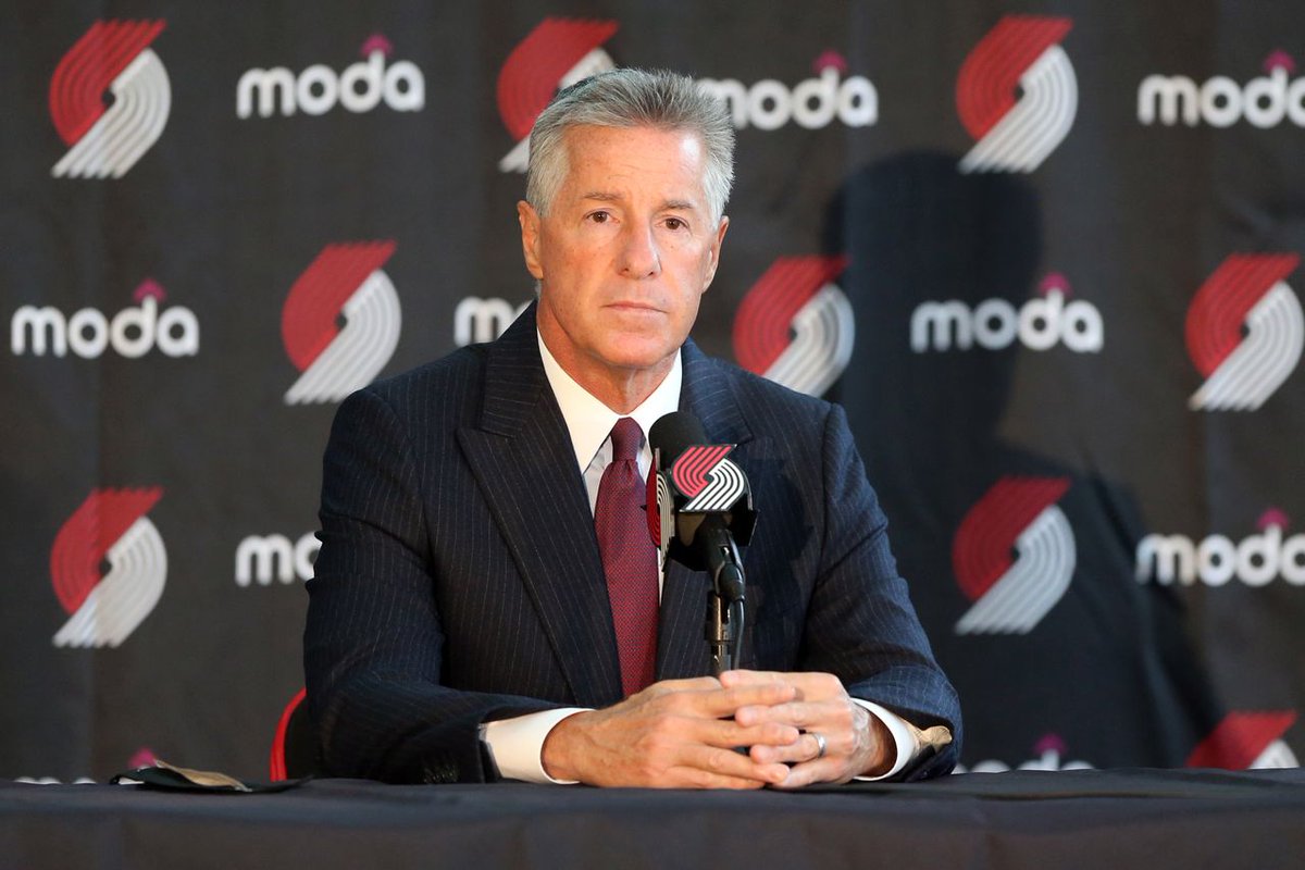 Oregonian's tweet photo. Portland Trail Blazers have fired Neil Olshey, president of basketball operations: Report https://t.co/thTlcCGAP1 https://t.co/Gm2fj363xA