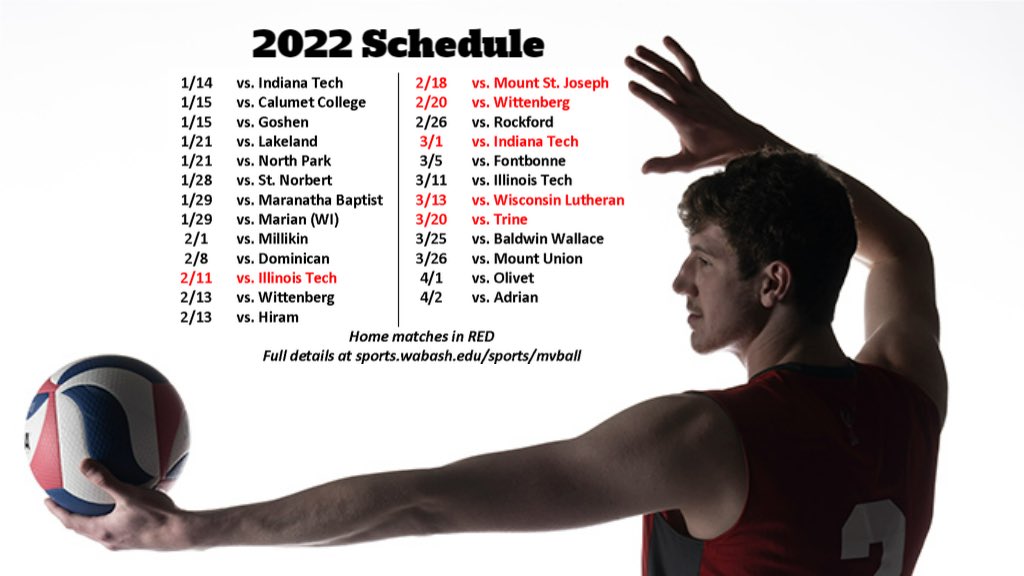 wabashvball's tweet image. First match of 2022 is only six weeks away! #waf #wabashcollege #unrivaled