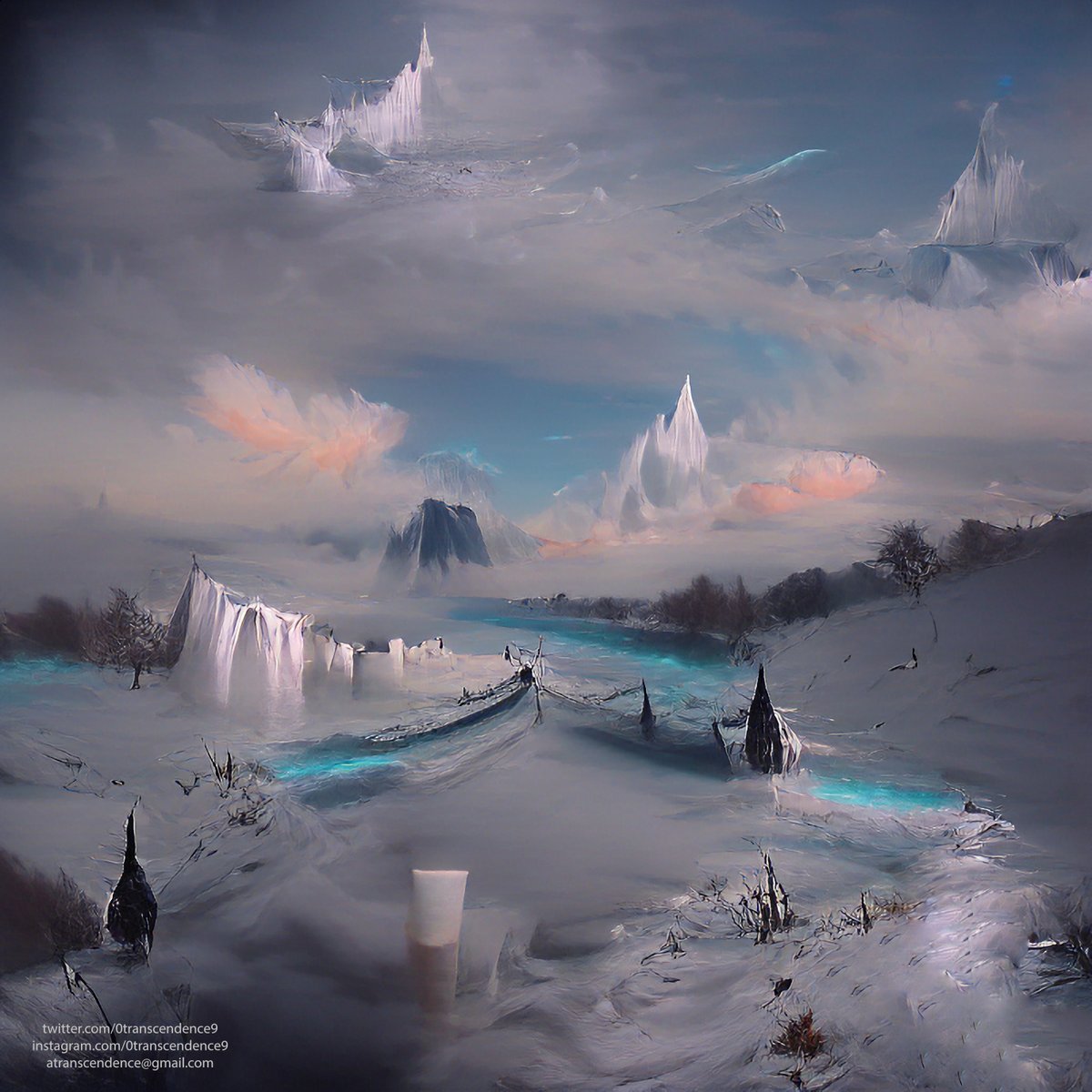Well its winter, so here is some of my AI art of "#winter" I guess🤷‍♂️
#digitalart #ClimateCrisis  #illustration #conceptart