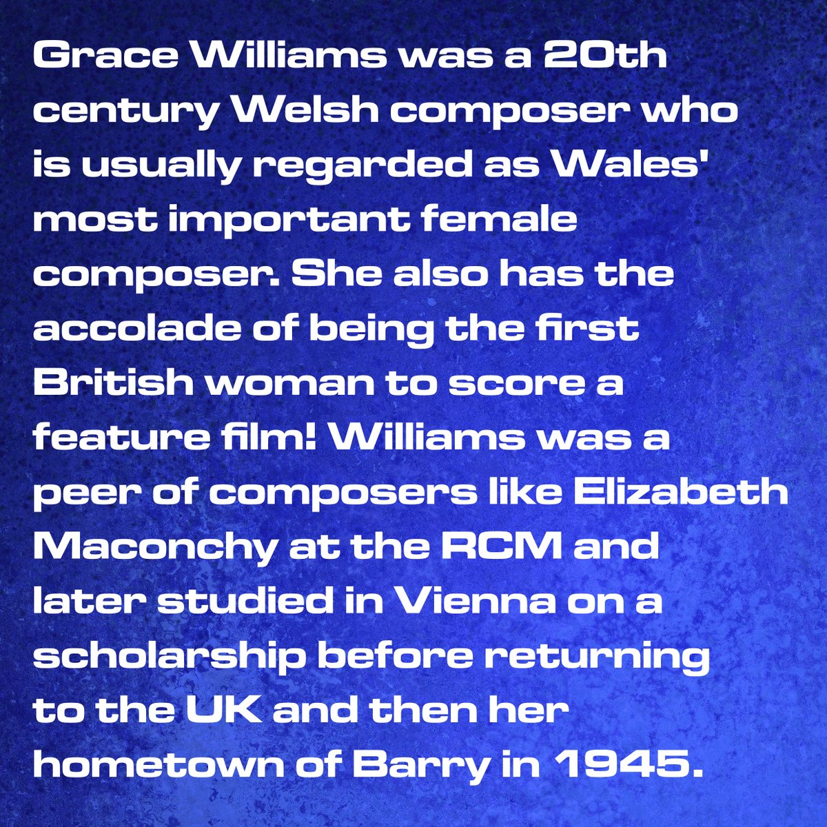 RetakeConcerts's tweet photo. RETAKE On: Grace Williams
After a short hiatus, we're happy to be back and planning some exciting projects! Swipe to find out more about the important but often overlooked composer Grace Williams.
#retakeconcerts #composer https://t.co/qMZVcGE9S4