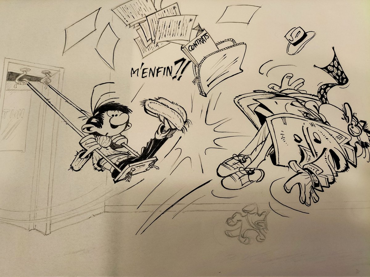 NicolasKoch76's tweet image. Un p'tit #Lagaffe #dessin #encrage #inking #drawing