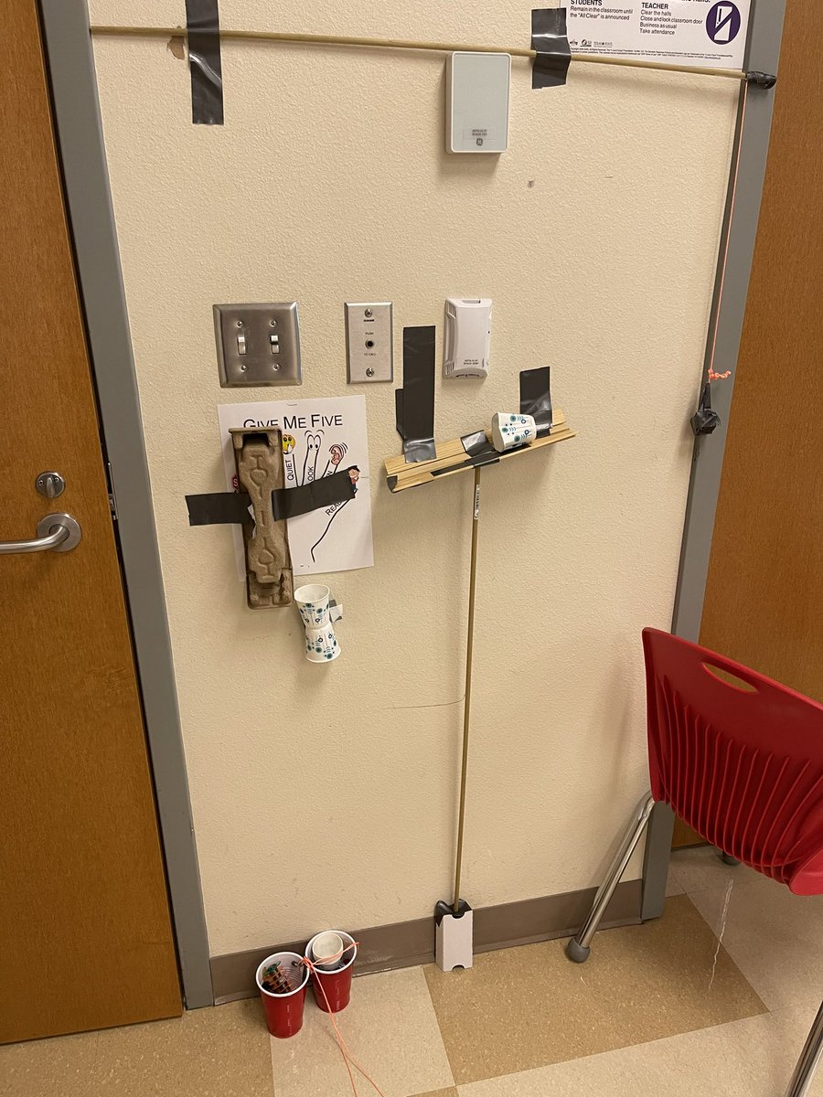Gabi_Nino5's tweet photo. Look at this meaningful mess!  Students at High Point Elementary designing Rube Goldberg machines.  I have to go back for more, I haven’t mastered them yet! Intense critical thinking required! @BeltonISD @CZepernickBISD https://t.co/VQ3kgLsjrB