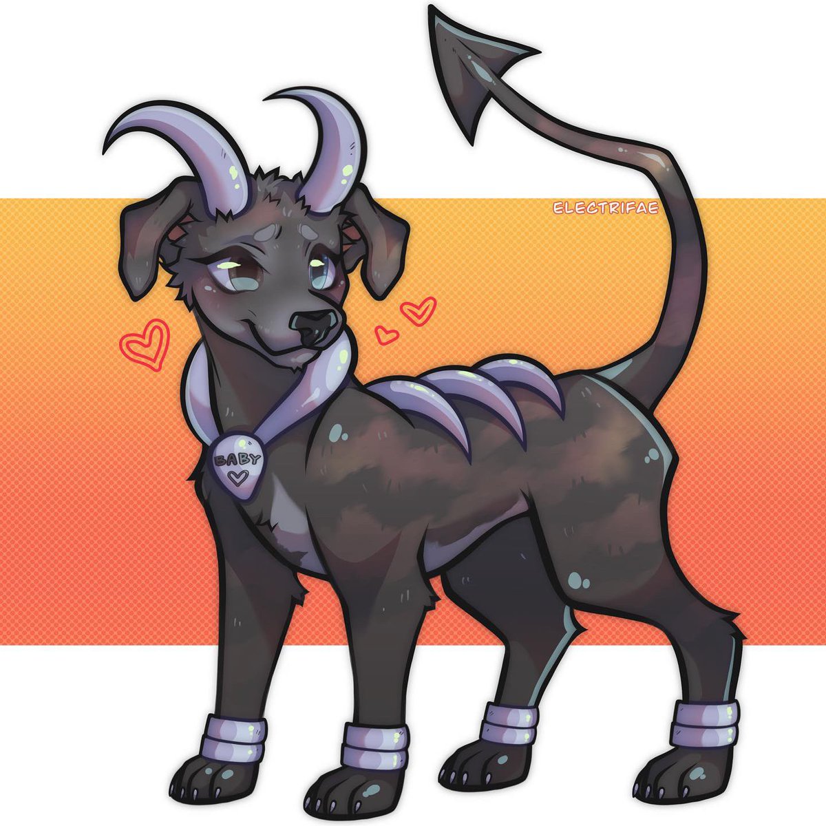 Electrifae's tweet photo. Another client (@/yunotheninetales) Pup as #houndoom !! ❤️ I Love these :)

// only open for another day or two!

#pokemon #pokemonart #pokemonartist #pokemonfanart #brilliantdiamond #shiningpearl #pokémon https://t.co/oHBKflgLQQ