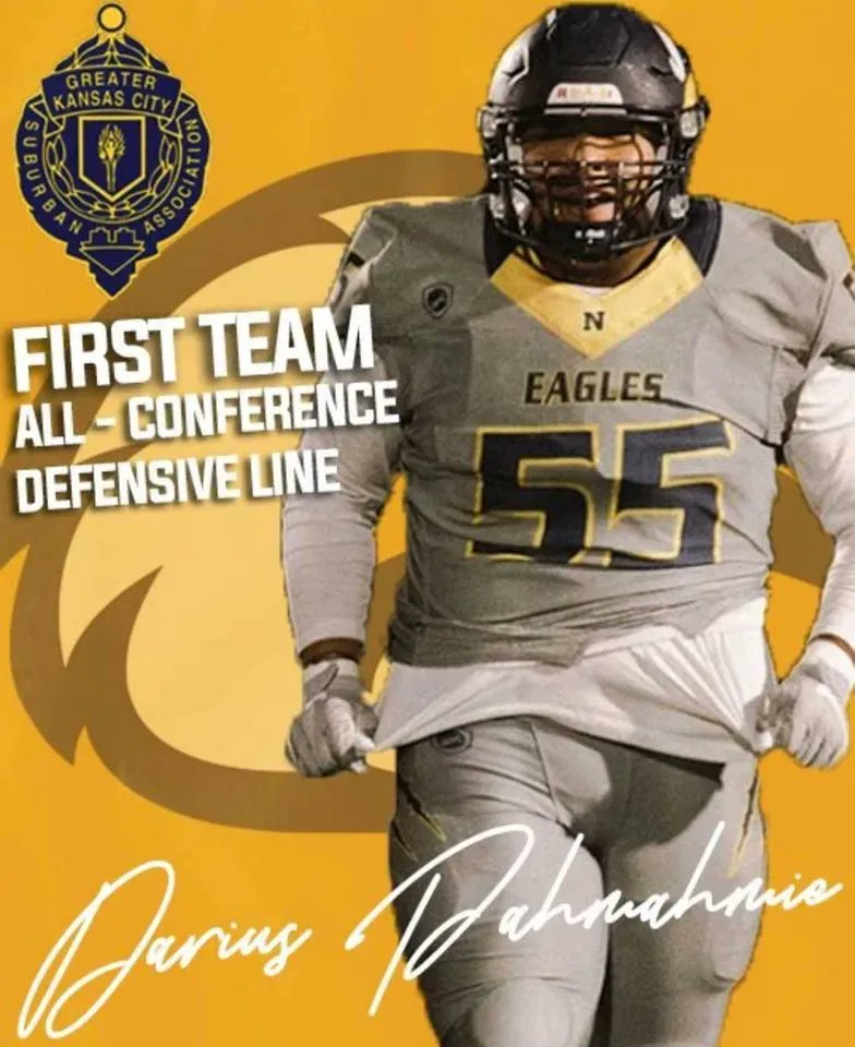 Shout out and congrats to Darius Pahmahmie (Sac &amp; Fox tribe of Oklahoma) who received first team all conference in conclusion of his sophomore season at Class 6A Liberty North HS in Kansas City
#NativePreps #SacFox