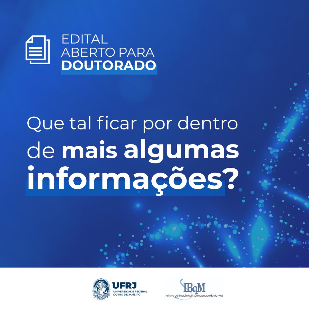 Pós-grad em Química Biológica tweet media