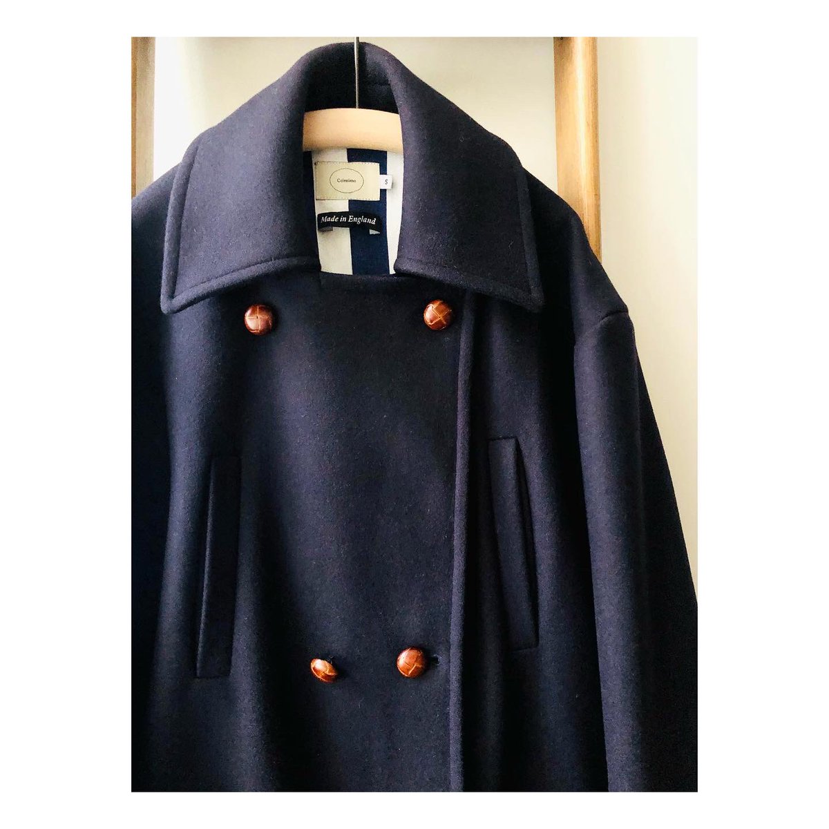 Colenimo's tweet photo. New in : Heavy Melton wool over peacoat. Made in England👌
See you tomorrow 😉✨#colenimo #madeinlondon #columbiaroad https://t.co/9P4XjdO2jt
