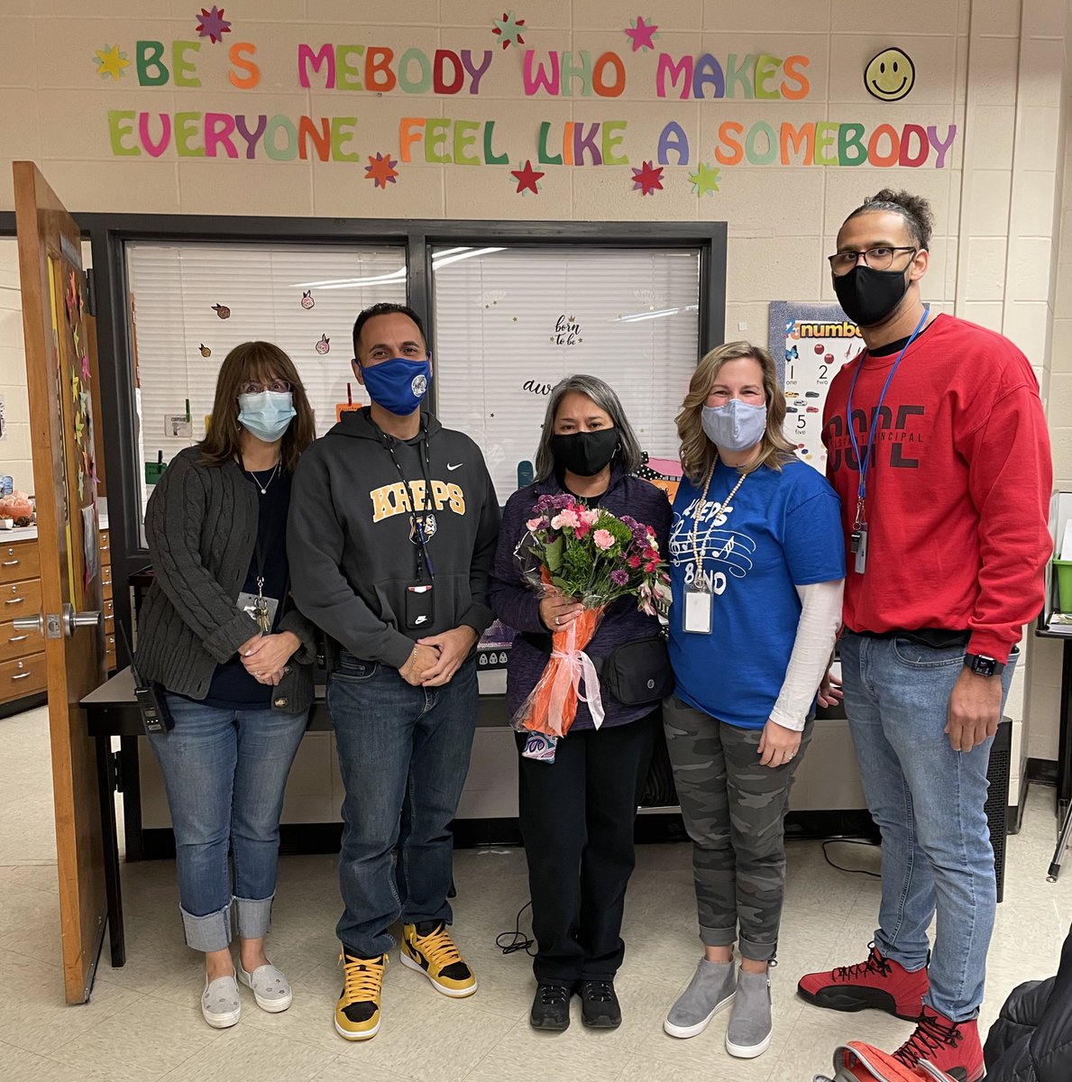 MHKAdmin's tweet photo. It was a great day at #Kreps as we recognized Educational Assistant Ms. Lee as our Educational Specialist of the Year and 6th grade Social Studies Teacher Ms. Stratton as our Teacher of the Year! Congratulations and thank you for all you do! #Krepsrocks @mrs_sfelicetta @EWRSDK12 https://t.co/XPnSg50Jsr