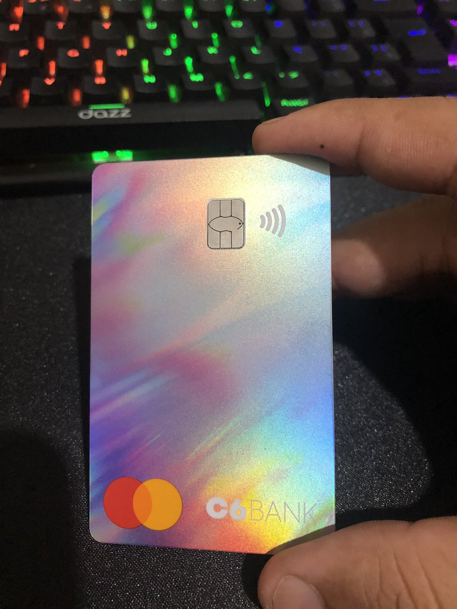 silvestersn's tweet photo. Sem palavras pra descrever o quão bonito é esse cartão!!!! Vlw @C6Bank por deixar a escolha do seu cliente a cor e nome do cartão #PRIDE #c6 https://t.co/HSDaXFDJGn