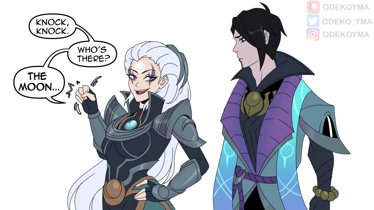 When your distant relative suddenly shows up and tries to talk to you 

#Aphelios #Diana #LeagueOfLegendsFanArt #LeagueOfLegends #ArtofLegends 