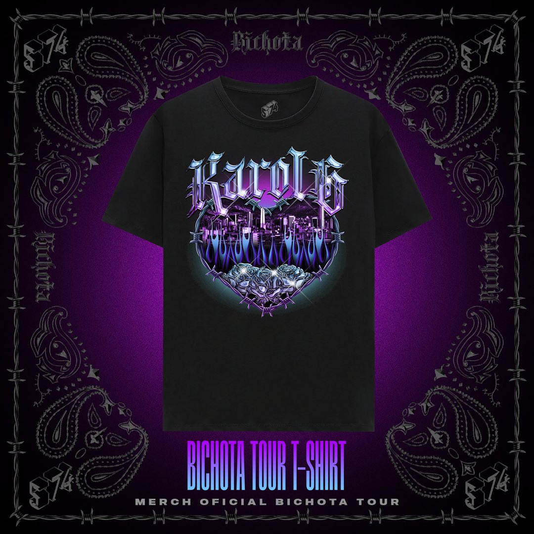 574Lab's tweet photo. 💜💜💜💜💜

@karolg x @574Lab 
Merch Oficial #BichotaTour

💜💜💜💜💜

Exclusivamente en 574 Lab.

#KarolG #574Lab #ForTheCulture #PaLaCultura https://t.co/FlN2AfQFQq