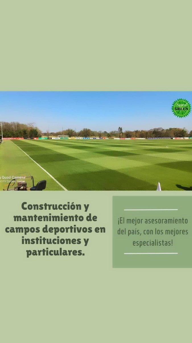 goinsau's tweet photo. Te construimos tu cancha de fútbol particular o en tu club, llamanos y consultanos. Conocimiento, experiencia y compromiso al servicio del cliente. Los mejores especialistas en campos deportivos. @NaturalGreenPY @DanSopo @BolloLuis https://t.co/UY9N58df1N