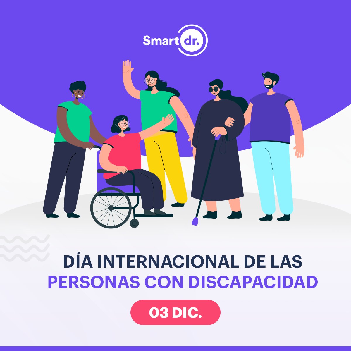 smart_doctor_la's tweet photo. #DíaInternacionalDeLasPersonasConDiscapacidad
💪 Luchemos juntos para que todos tengamos los mismos derechos, responsabilidades y las mismas oportunidades de cuidar nuestra salud física, mental y nutricional.
#SmartDoctor #Salud #Igualdad #HealthFriendly💜 https://t.co/8SIvpiDh1K